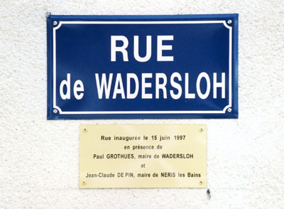 Einweihung der "Rue de Wadersloh" in Néris